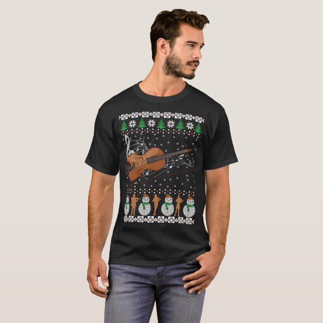 Camiseta divertida de la banda del suéter feo del (Anverso completo)