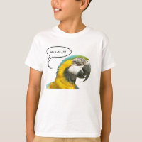 Camiseta divertida de la cara del loro que habla
