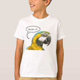 Camiseta divertida de la cara del loro que habla