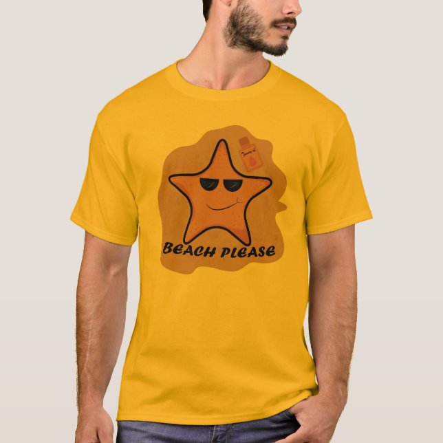 camiseta divertida de la estrella de mar (Anverso)