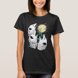 Camiseta divertida de la luna del opossum grita op