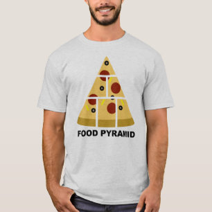 Camiseta divertida de la pirámide alimenticia de p