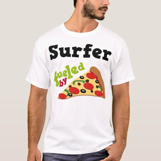 Camiseta (divertida) de la pizza de la persona que (Anverso)