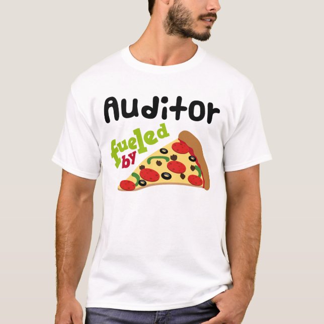 Camiseta (divertida) de la pizza del interventor (Anverso)