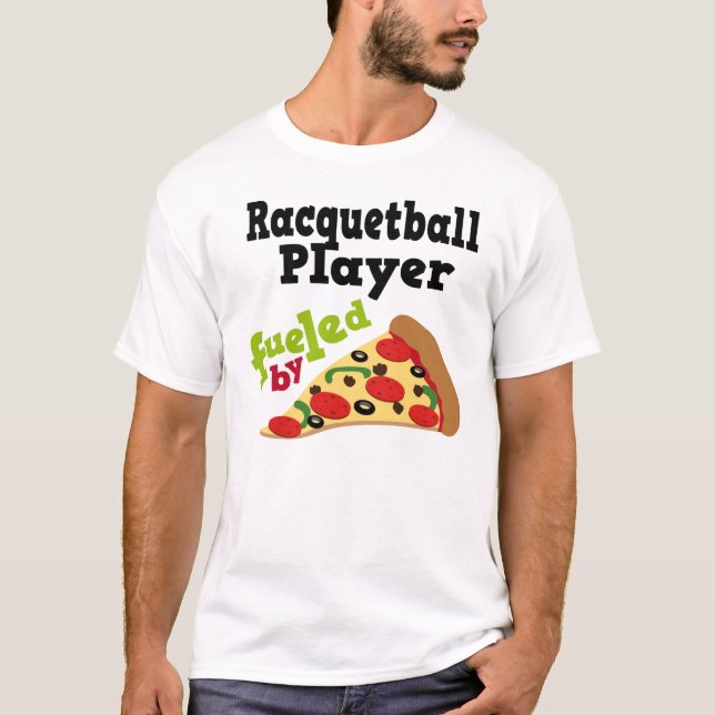Camiseta (divertida) de la pizza del jugador del (Anverso)