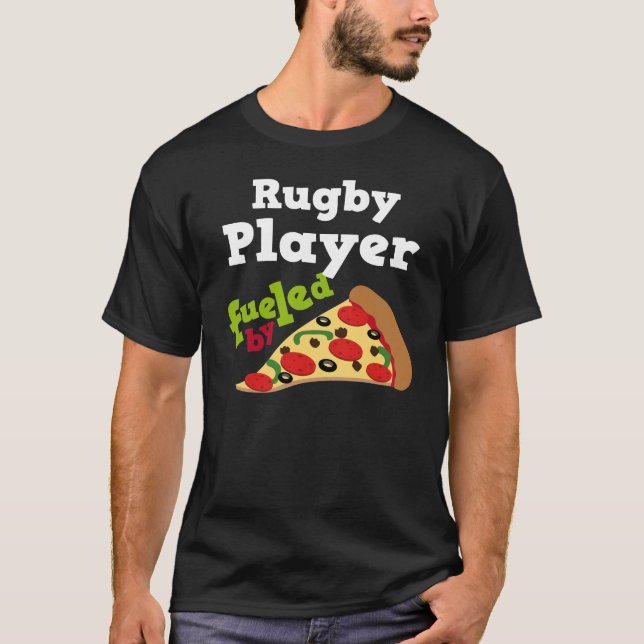 Camiseta (divertida) de la pizza del jugador del (Anverso)