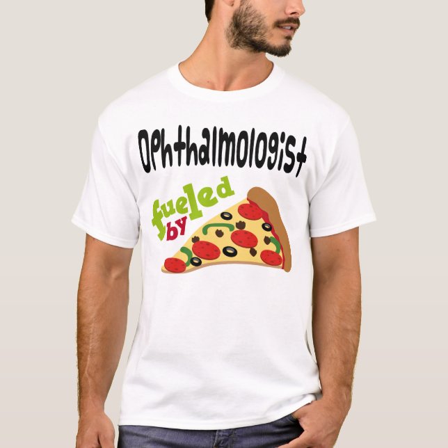 Camiseta (divertida) de la pizza del oftalmólogo (Anverso)