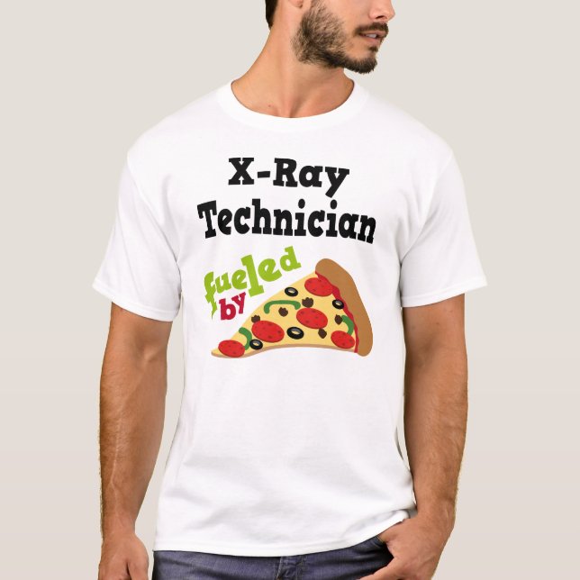 Camiseta (divertida) de la pizza del técnico de la (Anverso)