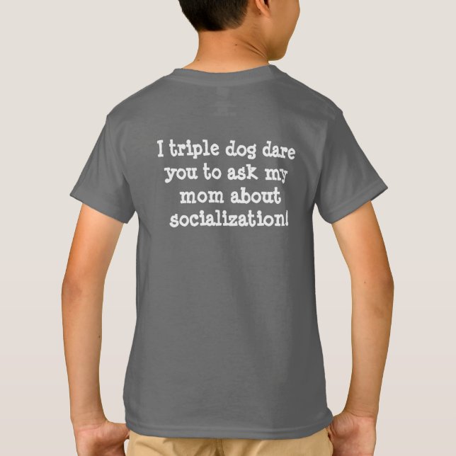 Camiseta divertida de la socialización de (Reverso)