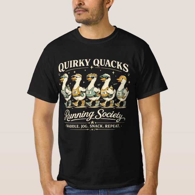 Camiseta divertida de la Sociedad de Corredores Qu (Anverso)