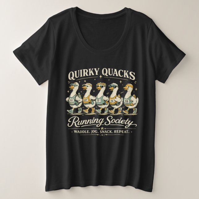 Camiseta divertida de la Sociedad de Corredores Qu (Anverso del diseño)