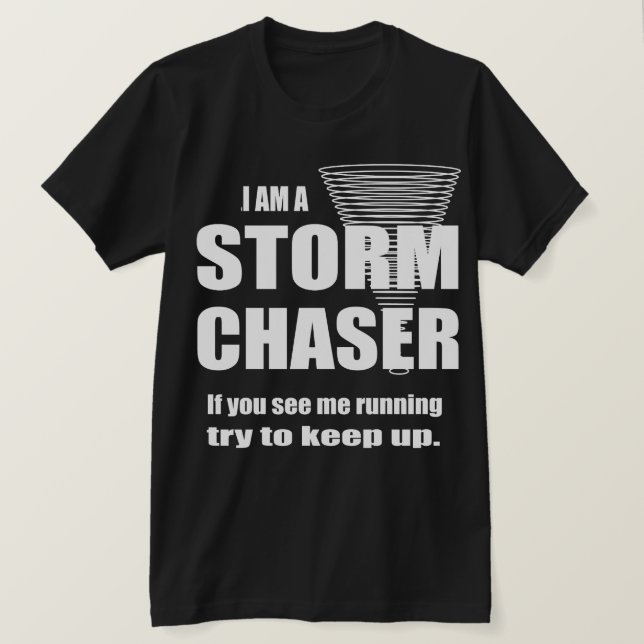 Camiseta divertida de la tormenta Chaser Bella Can (Anverso del diseño)