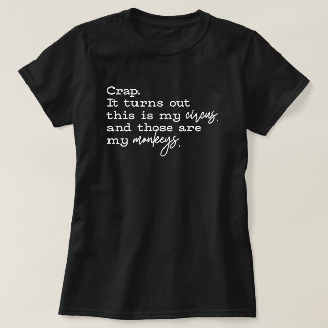 Camiseta divertida de la vida de mamá del circo y  (Diseño del anverso)