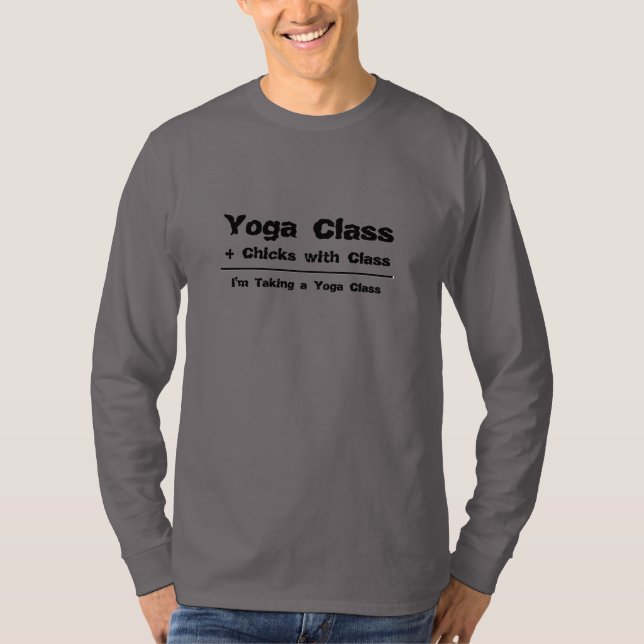 Camiseta divertida de la yoga para los hombres (Anverso)