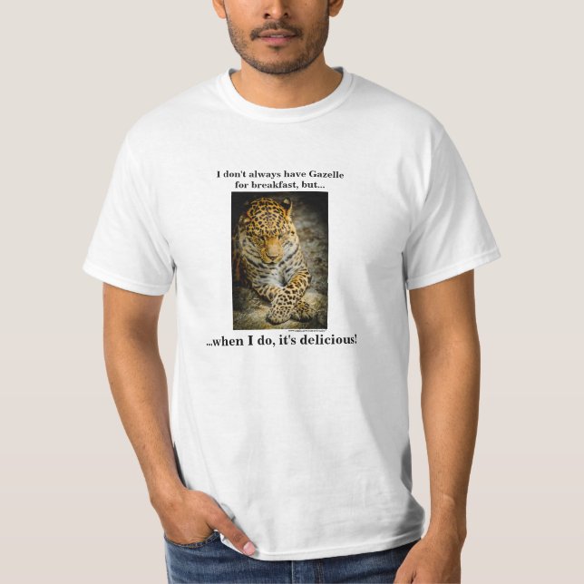 Camiseta divertida de leopardo en reposo (Anverso)