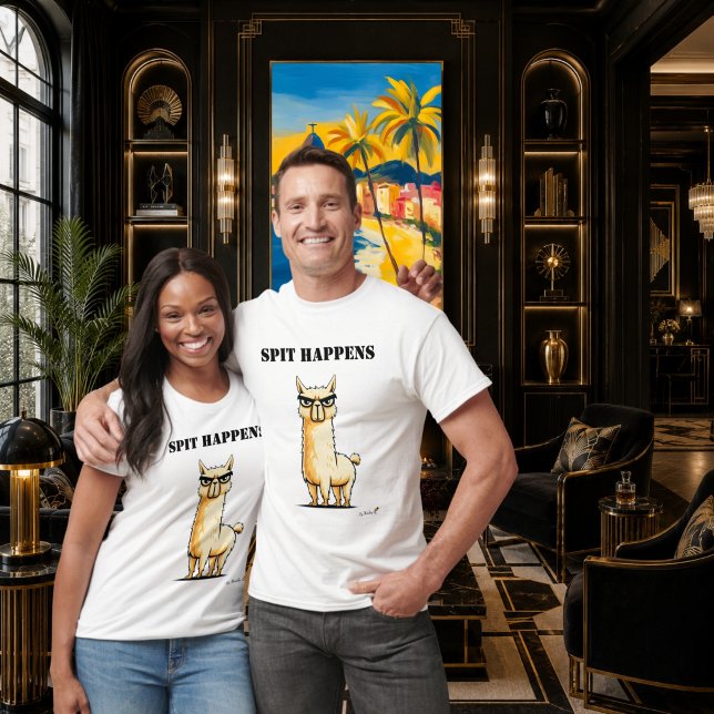 Camiseta Divertida de Llama - Escupe Sucede (Subido por el creador)