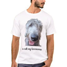 Camiseta divertida de lobo irlandés: 'Yo camino a
