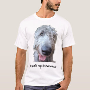 Camiseta divertida de lobo irlandés: 'Yo camino a