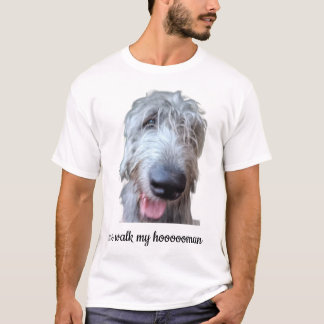 Camiseta divertida de lobo irlandés: 'Yo camino a