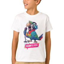 Camiseta divertida de loro cantando karaoke 