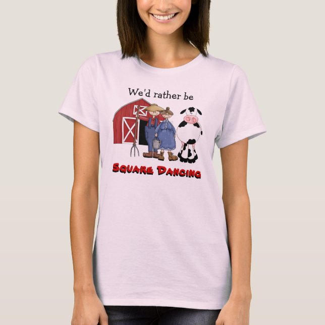 Camiseta divertida de los agricultores de baile cu (Anverso)