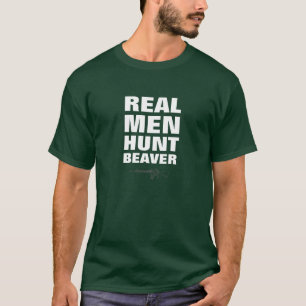 Camiseta divertida de los hombres del castor real