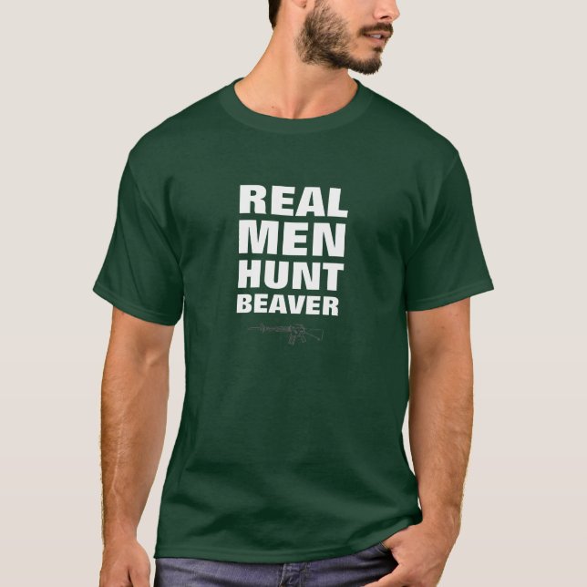 Camiseta divertida de los hombres del castor real (Anverso)