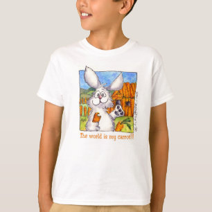 Camiseta divertida de los niños de los conejitos