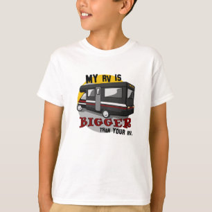 Camiseta divertida de los niños para acampar de rv