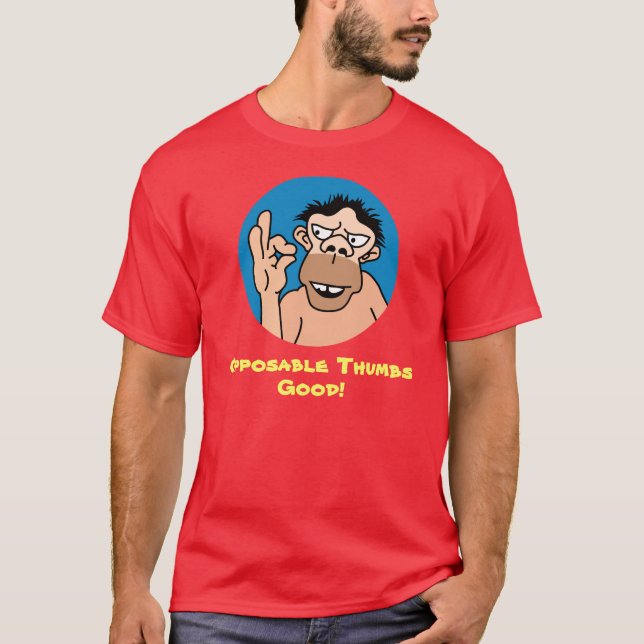 Camiseta divertida de los pulgares oponibles (Anverso)