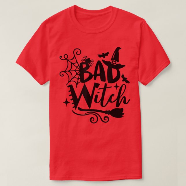 Camiseta divertida de mala bruja de Halloween (Diseño del anverso)