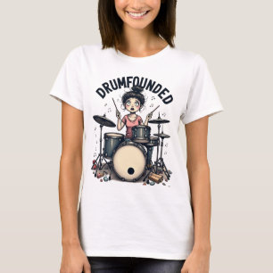 camiseta divertida de mamá baterista vintage fun