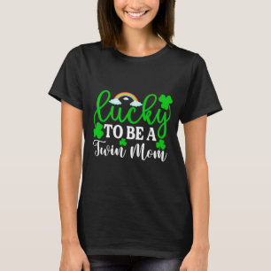 Camiseta Divertida De Mamá De Gemelos Afortunada D