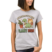 Camiseta divertida de mamá de plantas con dinosaur