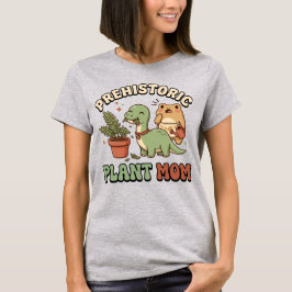 Camiseta divertida de mamá de plantas con dinosaur