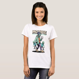 Camiseta Divertida de Mamá Zombie con Café Mombie 