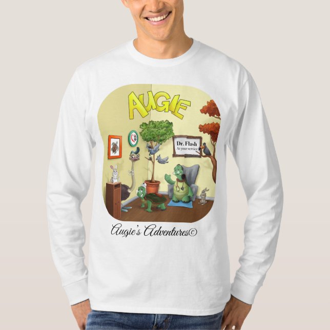 Camiseta divertida de manga larga de los hombres A (Anverso)