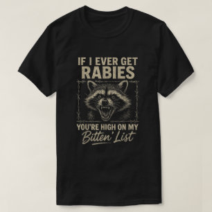 Camiseta Divertida de Mapache con Rabia Humor Rúst