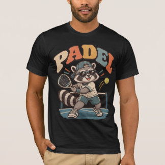 Camiseta divertida de mapache de Padel – Diversión