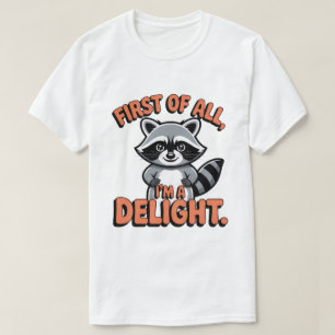 Camiseta Divertida de Mapache – Primero que Todo S