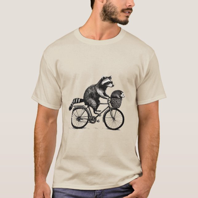 Camiseta Divertida de Mapache y Zarigüeya Meme - R (Anverso)