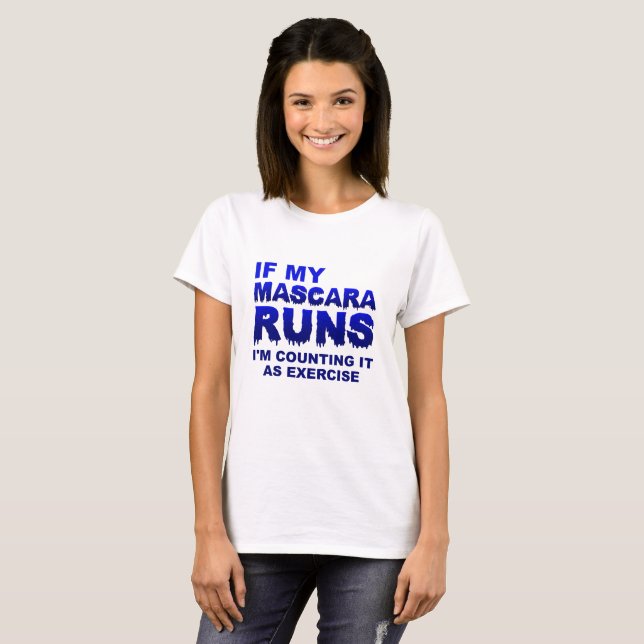 Camiseta Divertida de Mascera Runs Exercise (Anverso completo)