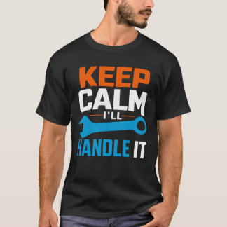 Camiseta divertida de mecánico con llave inglesa