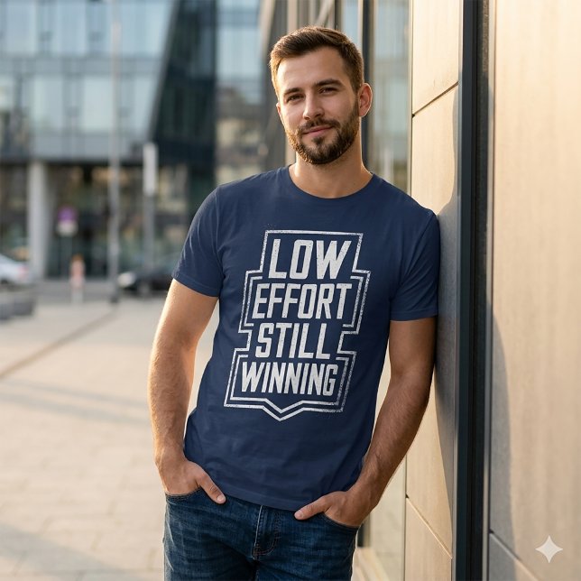 Camiseta divertida de meme de bajo esfuerzo y gana (Subido por el creador)