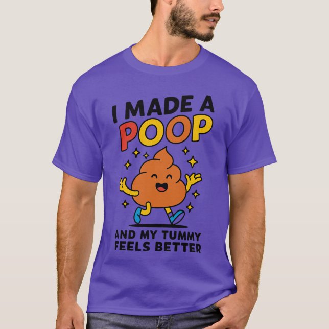 Camiseta Divertida de Meme de Caca – Hice una Caca (Anverso)