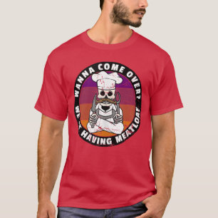Camiseta divertida de meme de terror de chef sirvi