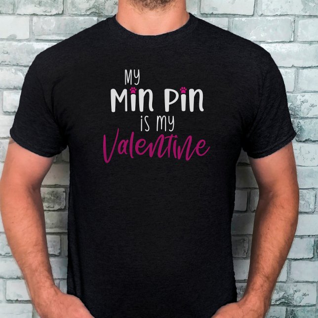 Camiseta divertida de Min Pin para San Valentín (Subido por el creador)