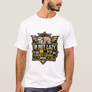 Camiseta divertida de modo de ahorro de energía de