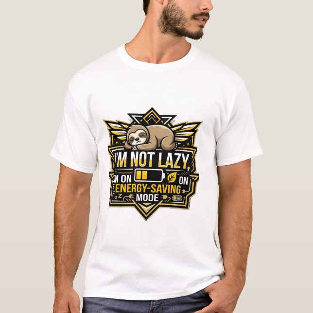 Camiseta divertida de modo de ahorro de energía de (Anverso)