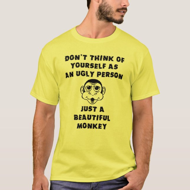Camiseta Divertida de Mono Bonito Humor (Anverso)
